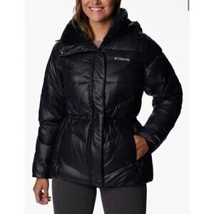 Columbia Women's Peak To Park II Insulated Hooded Jacket Black Gunmetal , small